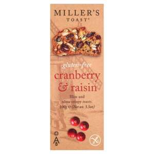 Millers Toast Cranberry & Raisin Gluten Free Crackers 100g