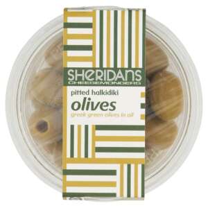 Sheridans Pitted Green Halkidiki Olives 180g